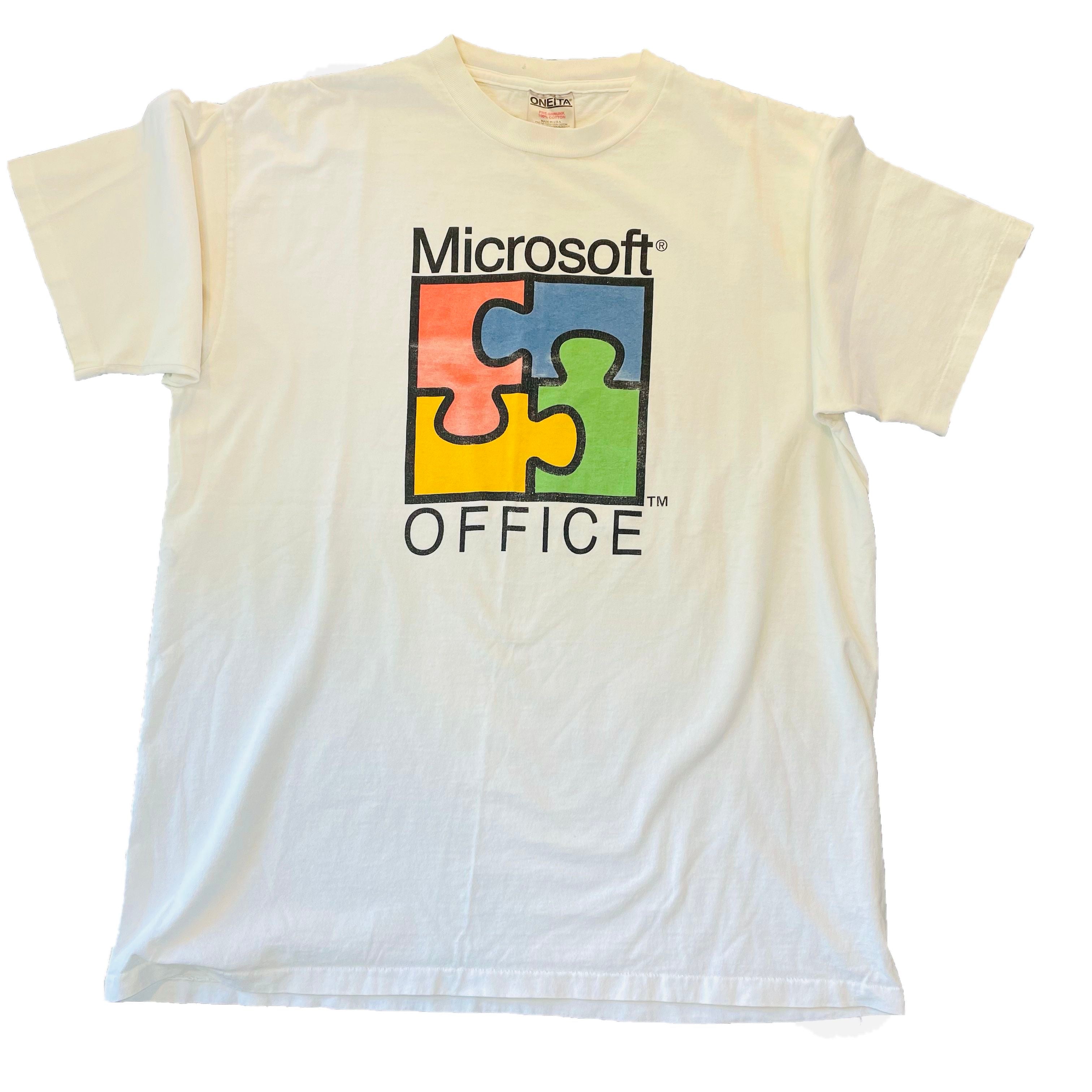 Vintage Microsoft Office What Productivity Means Today 2000 T Shirt 2000s White XL